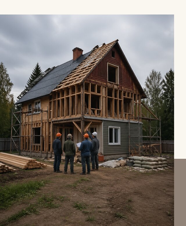 Реконструкция дачного дома в Сатке под ключ с проектом